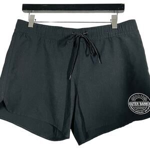 Momentum Outer Banks NC Running Shorts Black White Casual Sport - L